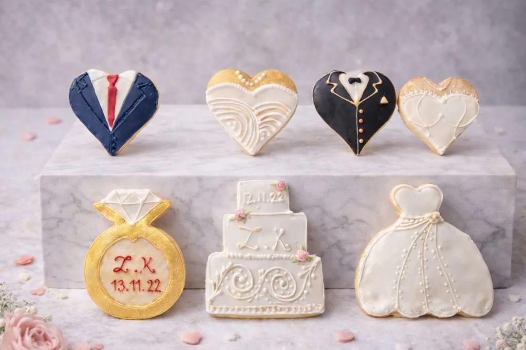 Biscuits de mariage élégants